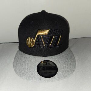 Utah Jazz Black/Gold Snapback